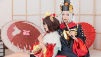 Kagura tình tứ bên Seimei trong Cosplay Âm Dương Sư