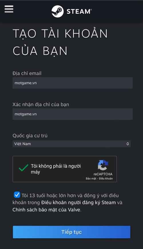 Cách tạo tài khoản Steam trên điện thoại nhanh chưa tới 5 phút