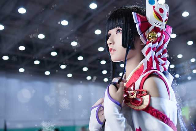 Cosplay Tuyết Nữ Yuki Onna siêu kute của game mobile Âm Dương Sư