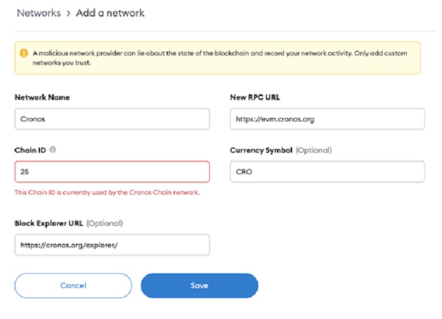 Hướng dẫn chuyển đổi từ BSC sang Cronos Chain trong D.G.Pals