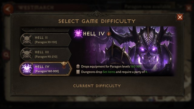 Hell Difficulty diablo immortal