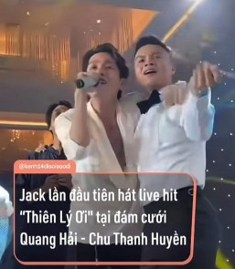 Jack bất ngờ xuất hiện trong đám cưới Quang Hải với biểu hiện rất lạ!